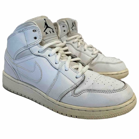 Nike Air Jordan Sneakers Mid Triple White 554725 110 High Top